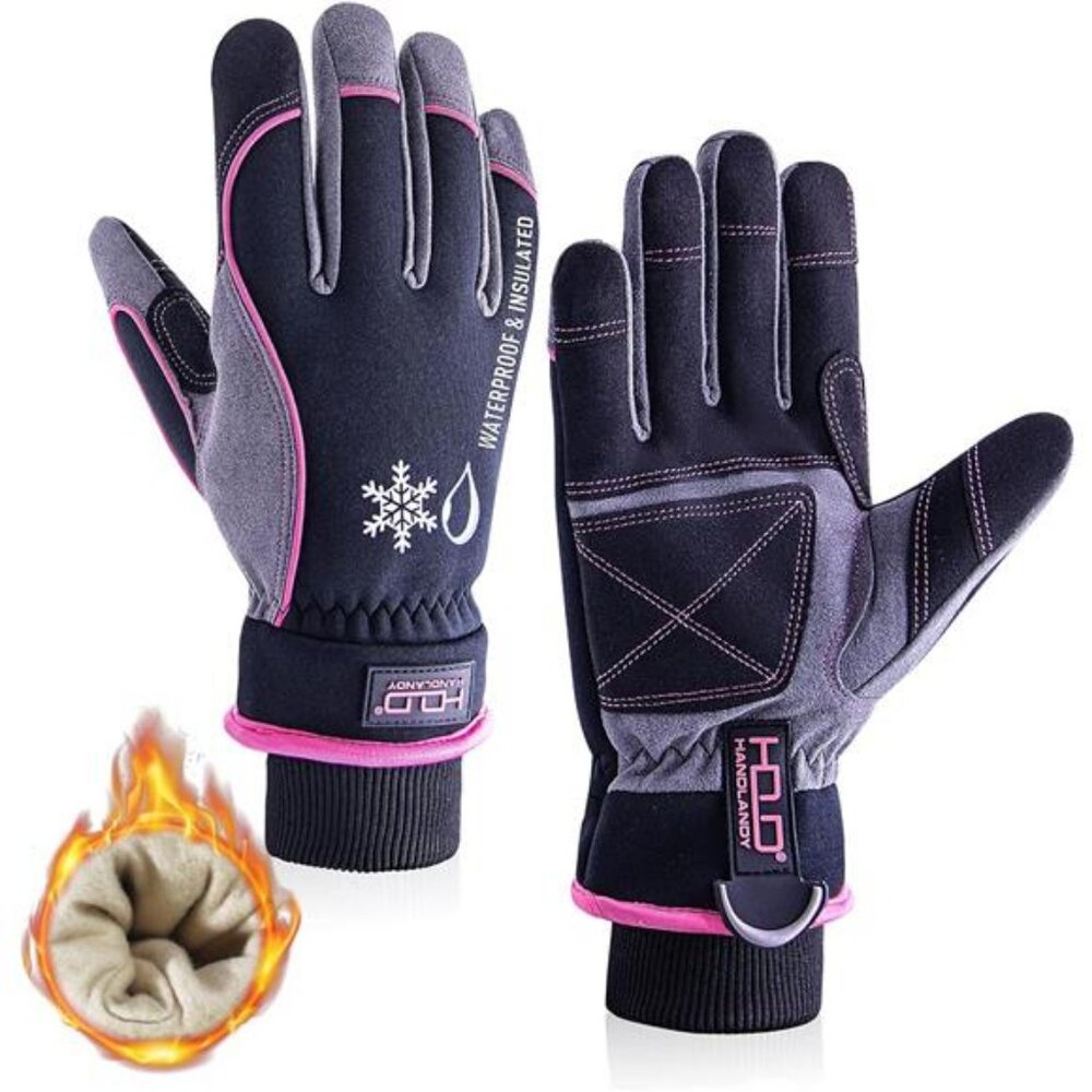 HLDD HANDLANDY Waterproof & Windproof Winter Gloves for‎ Men Women, Touchscreen